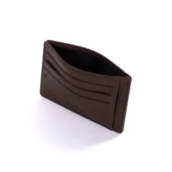 Porte-cartes Stop RFID Cuir CONFORT Chocolat Ida