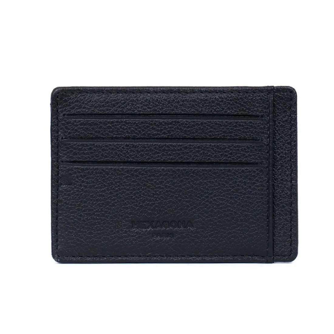Porte-cartes Stop RFID Cuir CONFORT Noir Yara