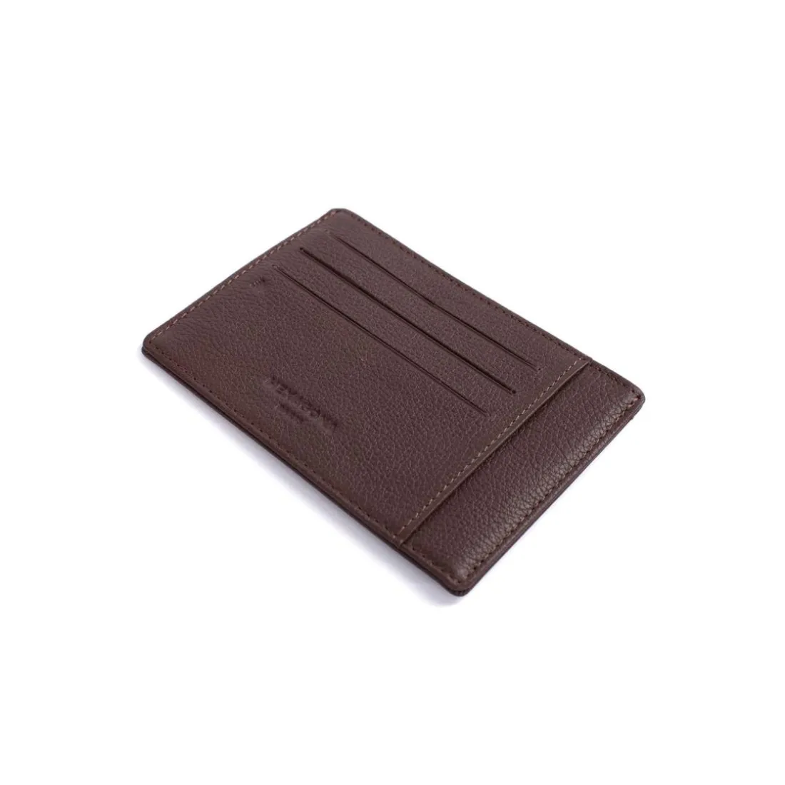 Porte-cartes Stop RFID Cuir CONFORT Chocolat Dot