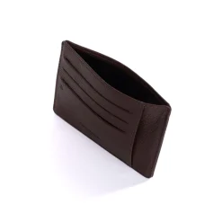 Porte-cartes Stop RFID Cuir CONFORT Chocolat Dot