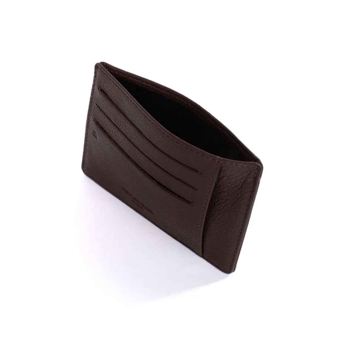 Porte-cartes Stop RFID Cuir CONFORT Chocolat Dot