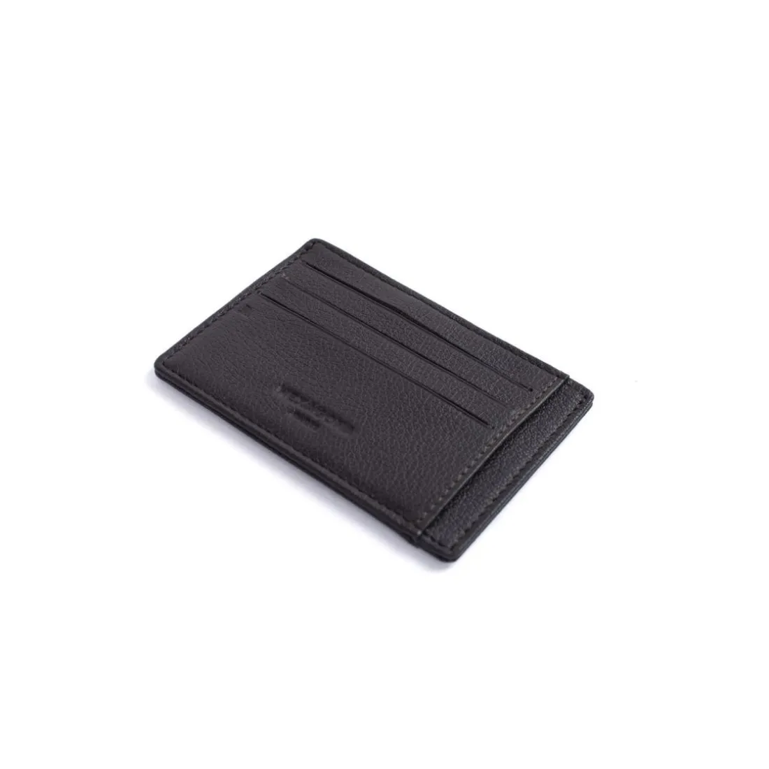 Porte-cartes Stop RFID Cuir CONFORT Marron foncé Tess