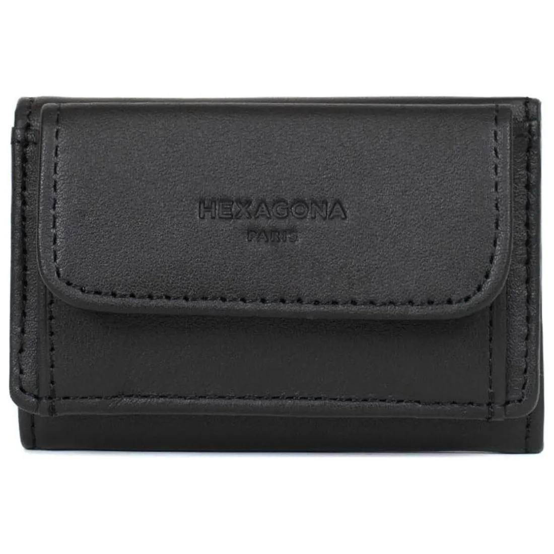 Porte-cartes Stop RFID SOFT Noir en cuir Louise