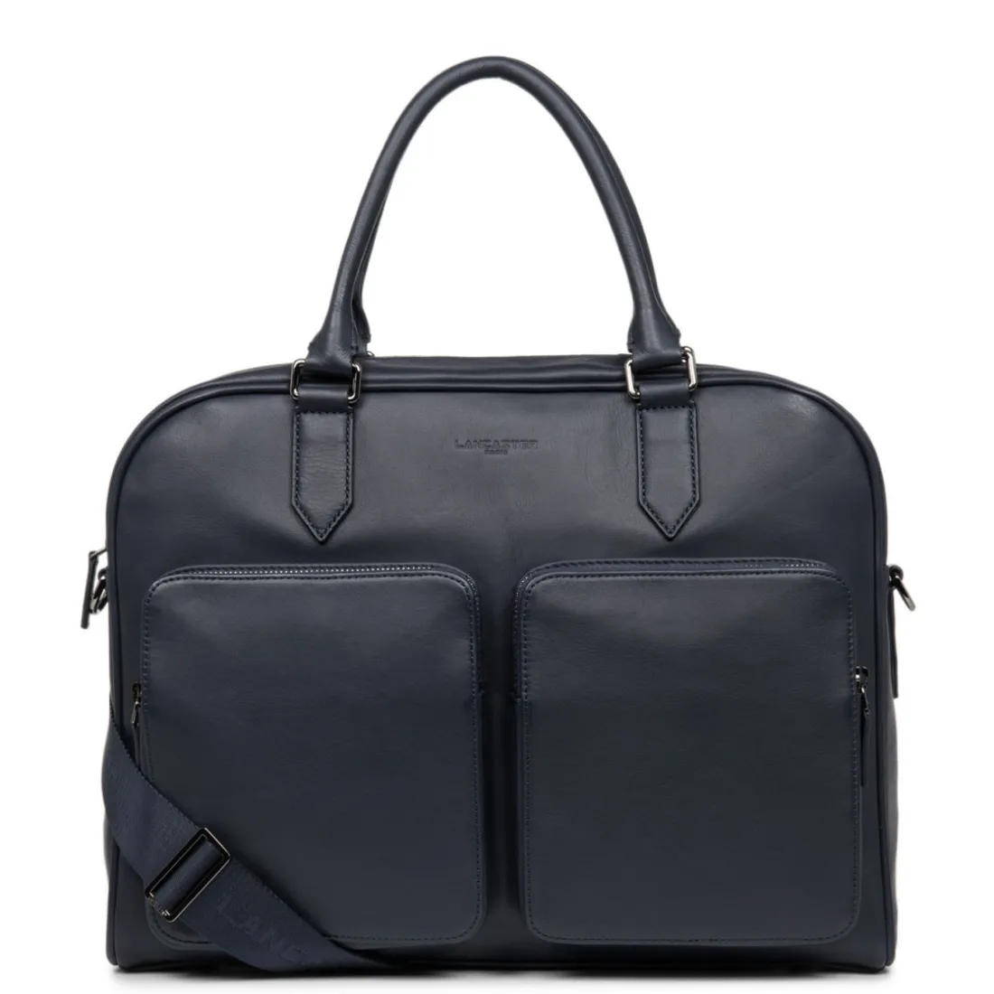 Porte-documents en cuir bleu