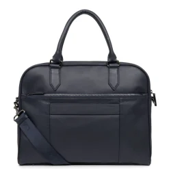 Porte-documents en cuir bleu