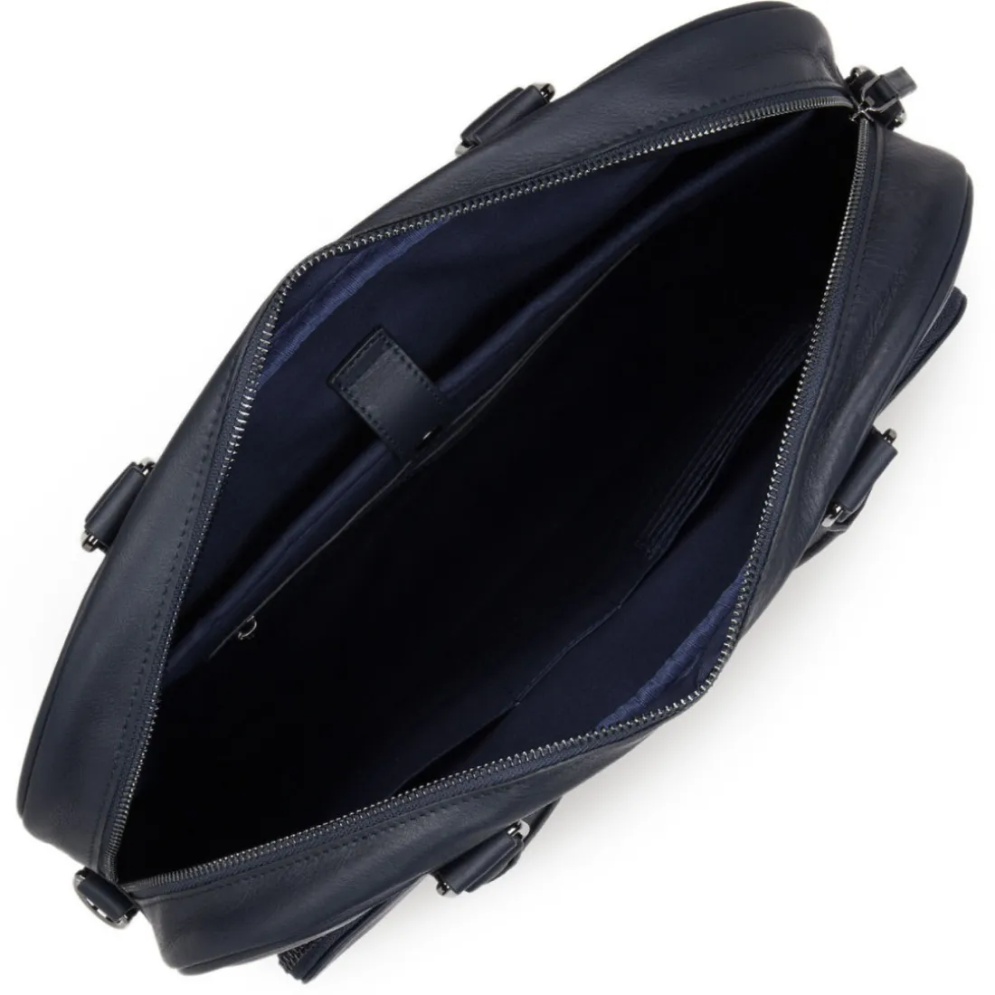 Porte-documents en cuir bleu