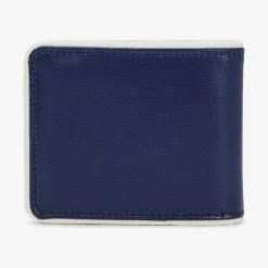 Portefeuille classique bleu et écru