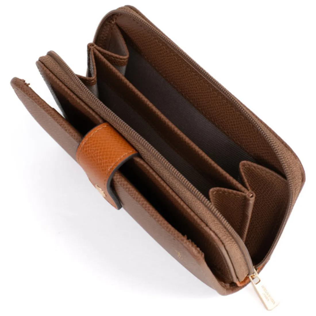 Portefeuille Cuir MERLINE Chocolat/Multicolore Zara