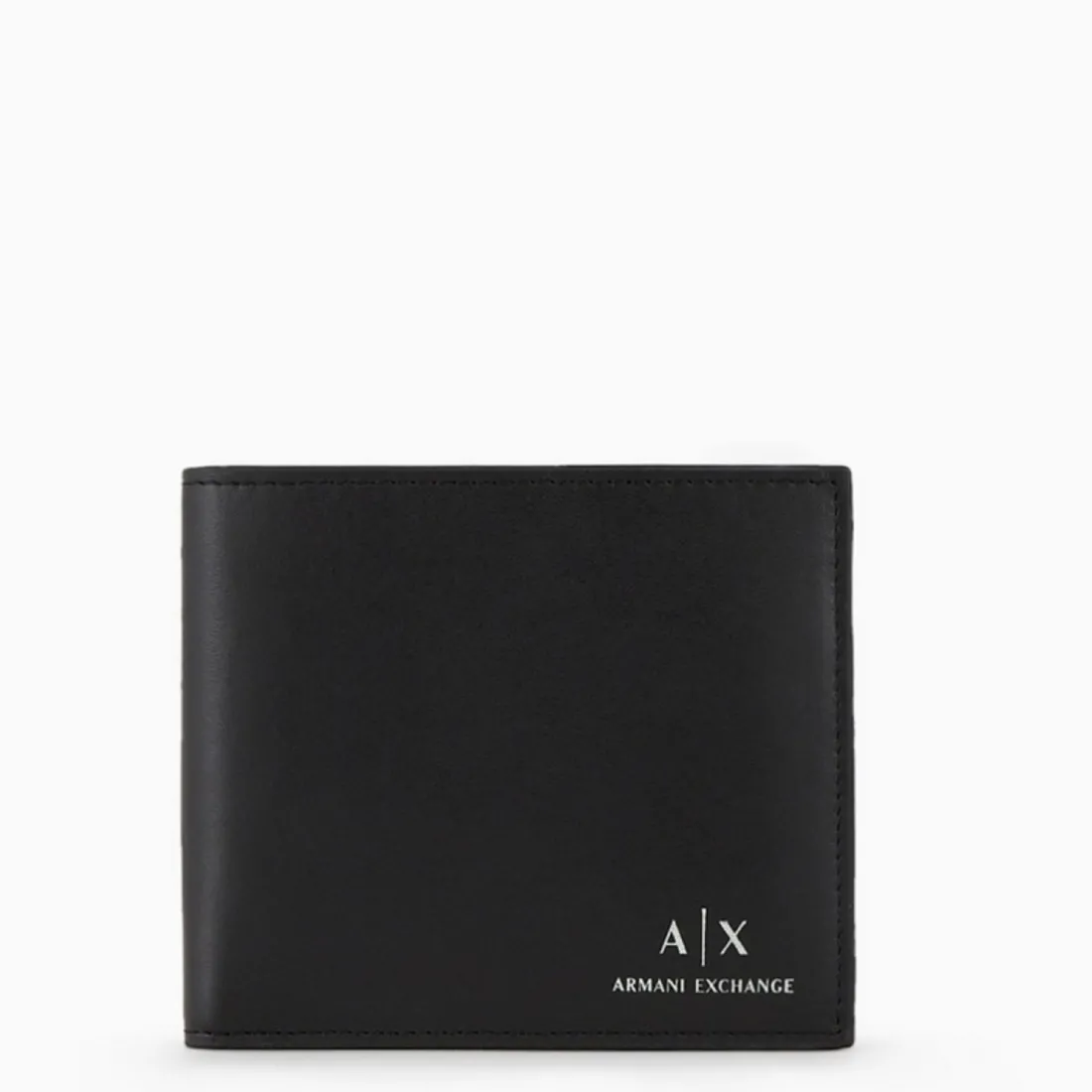 Portefeuille deux volets noir homme en cuir