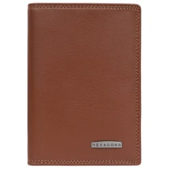 Portefeuille européen Stop RFID Cuir SENSATION Cognac Dell