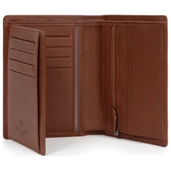 Portefeuille européen Stop RFID Cuir SENSATION Cognac Dell