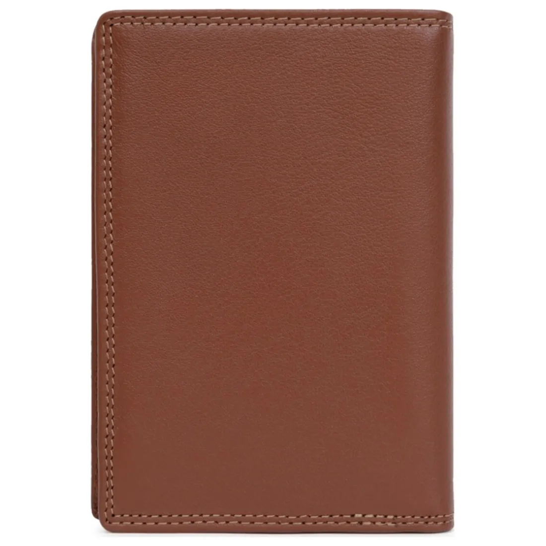 Portefeuille européen Stop RFID Cuir SENSATION Cognac Dell