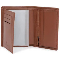 Portefeuille européen Stop RFID Cuir SENSATION Cognac Drew