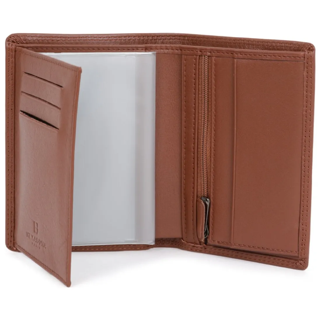 Portefeuille européen Stop RFID Cuir SENSATION Cognac Drew