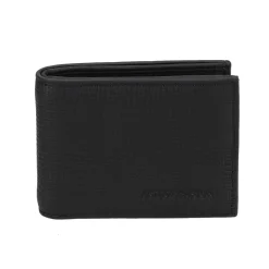 Portefeuille italien en cuir noir