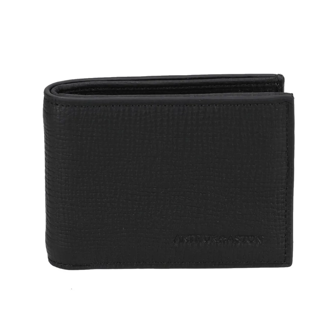 Portefeuille italien en cuir noir