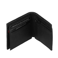 Portefeuille italien en cuir noir