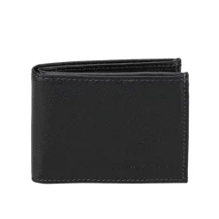 Portefeuille italien en cuir véritable noir