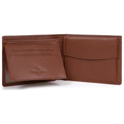 Portefeuille italien Stop RFID Cuir SENSATION Cognac Toby