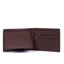 Portefeuille italien Stop RFID Cuir CONFORT Chocolat Ines