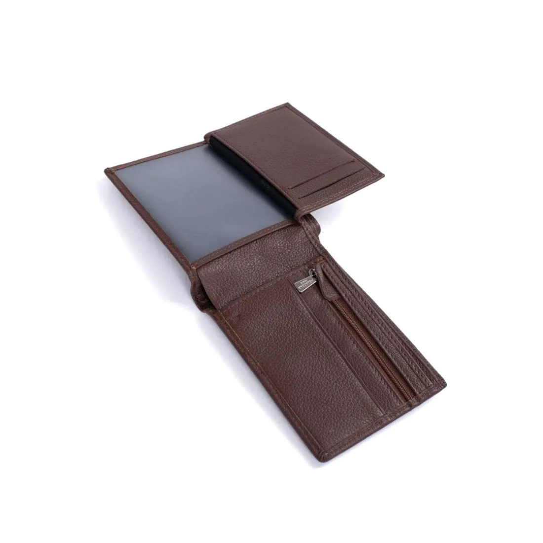 Portefeuille italien Stop RFID Cuir CONFORT Chocolat Ines