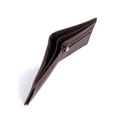 Portefeuille italien Stop RFID Cuir CONFORT Chocolat Ines