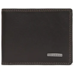 Portefeuille italien Stop RFID Cuir SENSATION Marron foncé Ole