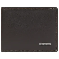 Portefeuille italien Stop RFID Cuir SENSATION Marron foncé Orin