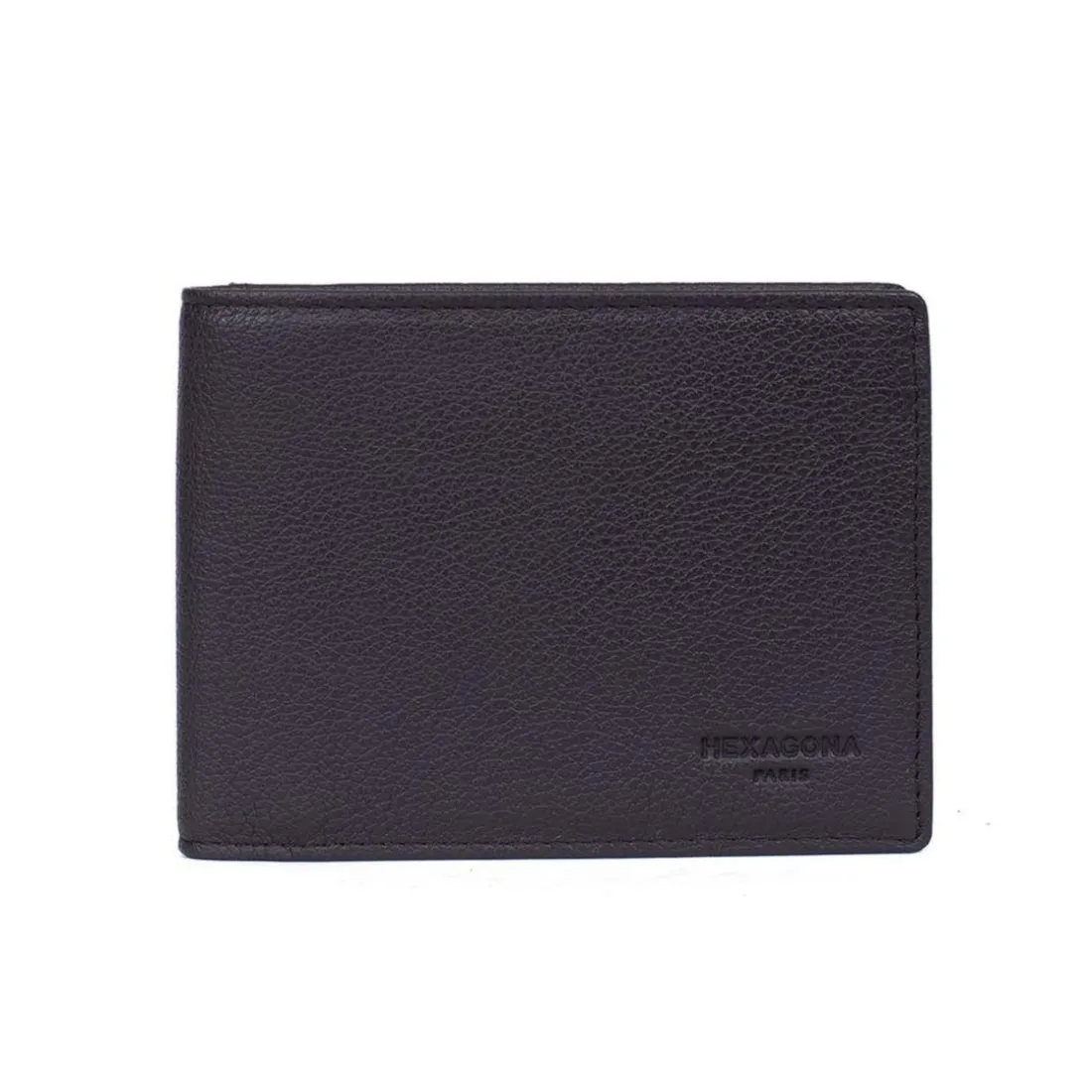 Portefeuille italien Stop RFID Cuir CONFORT Marron foncé Faye