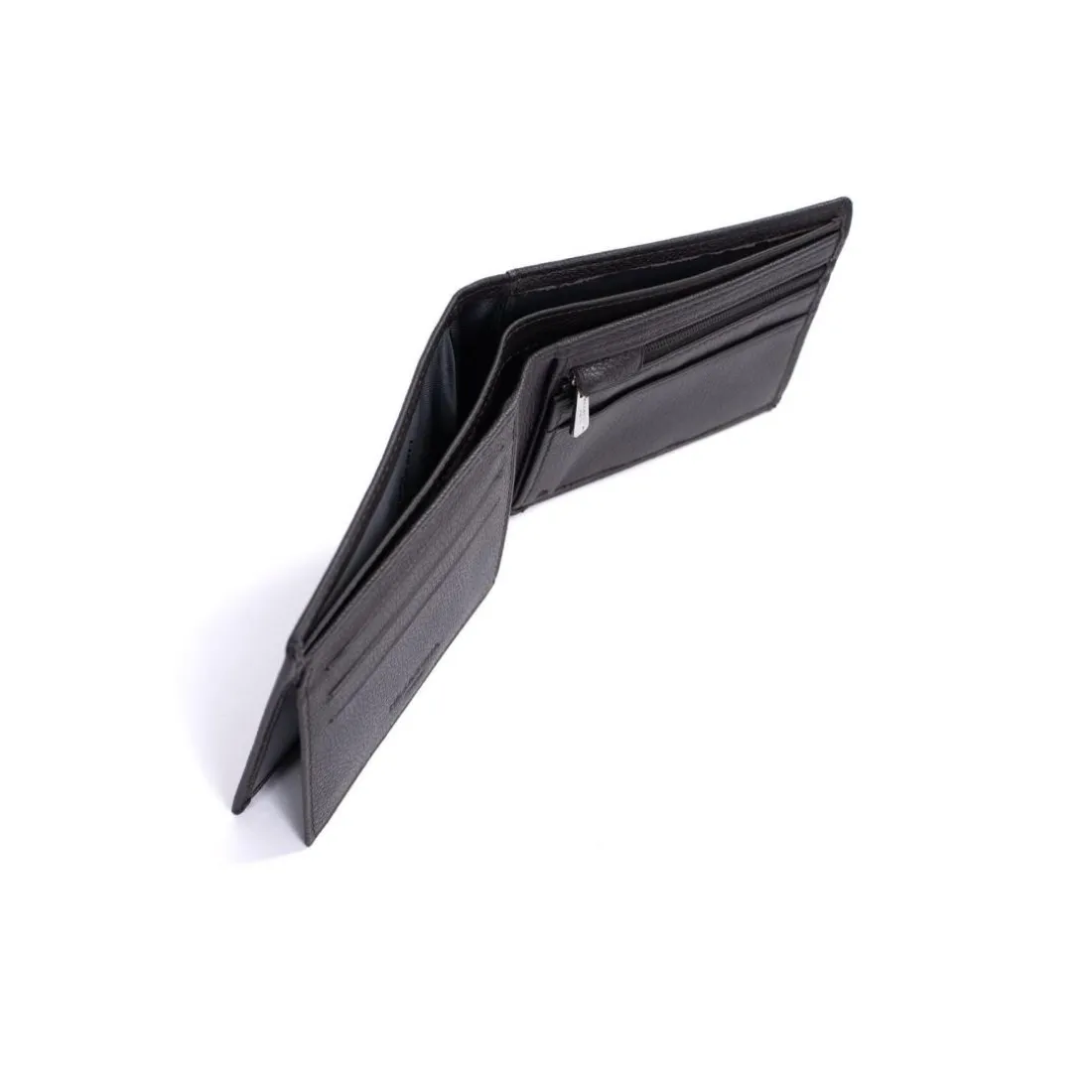 Portefeuille italien Stop RFID Cuir CONFORT Marron foncé Faye