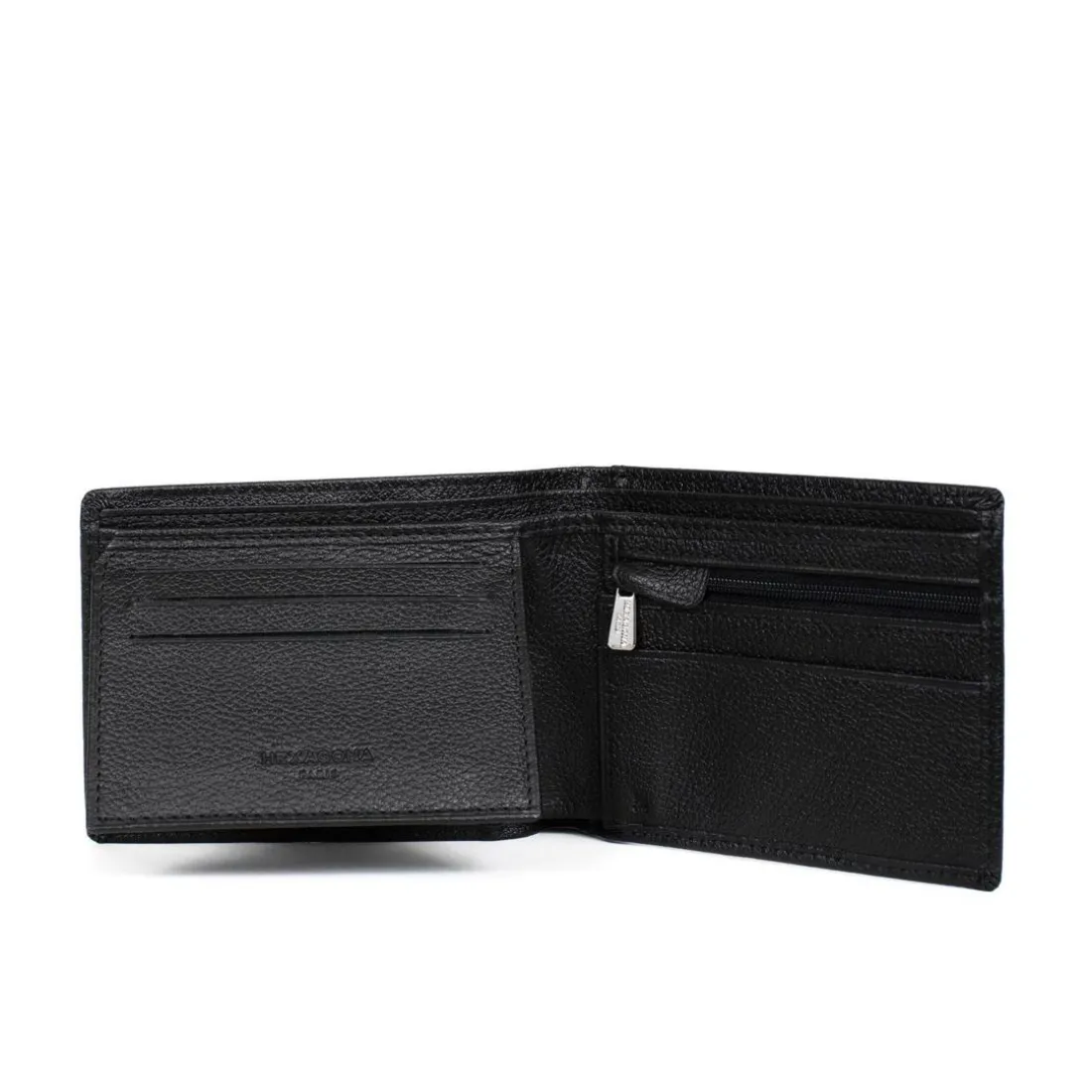 Portefeuille italien Stop RFID Cuir CONFORT Noir Mia