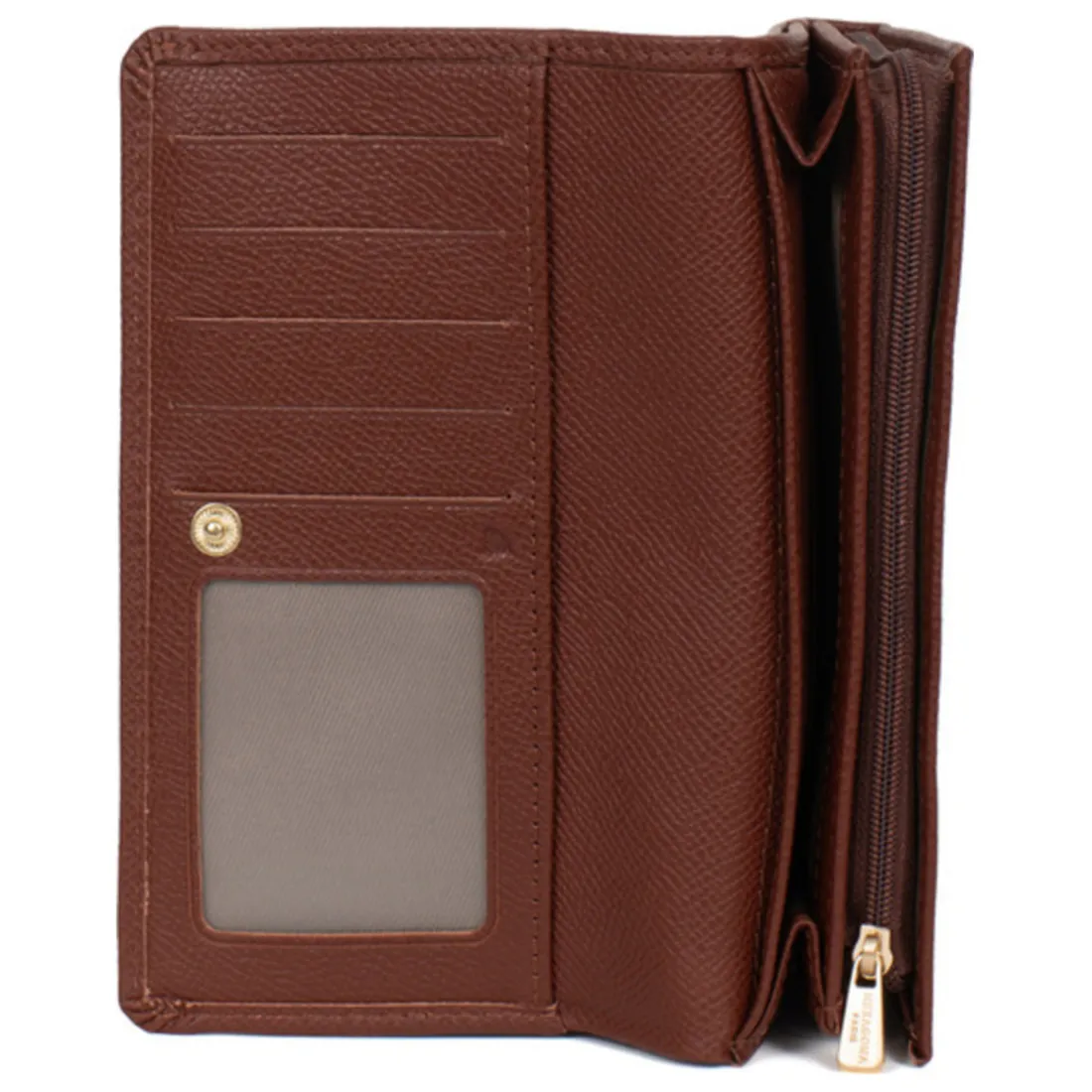 Portefeuille long Stop RFID AUDE Marron Pax en cuir