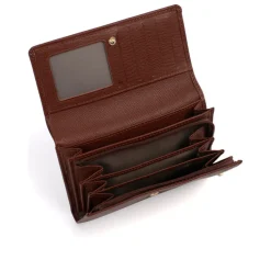 Portefeuille long Stop RFID AUDE Marron Pax en cuir