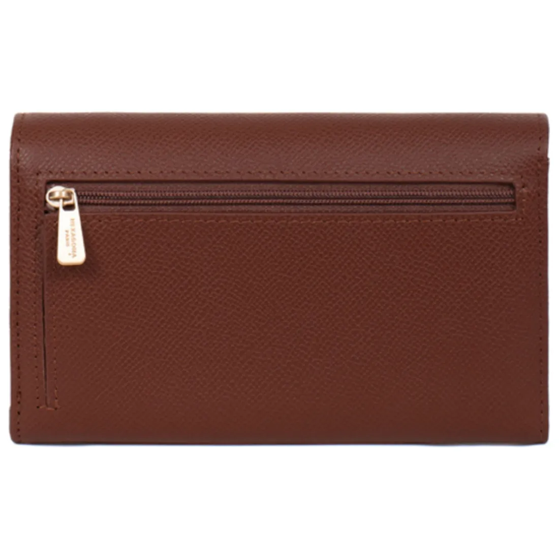 Portefeuille long Stop RFID AUDE Marron Pax en cuir