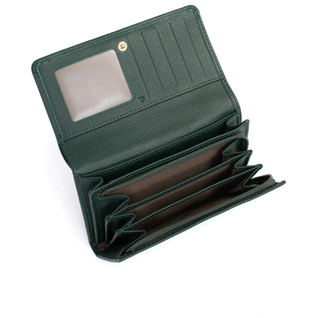 Portefeuille long Stop RFID AUDE Vert foncé Pax en cuir