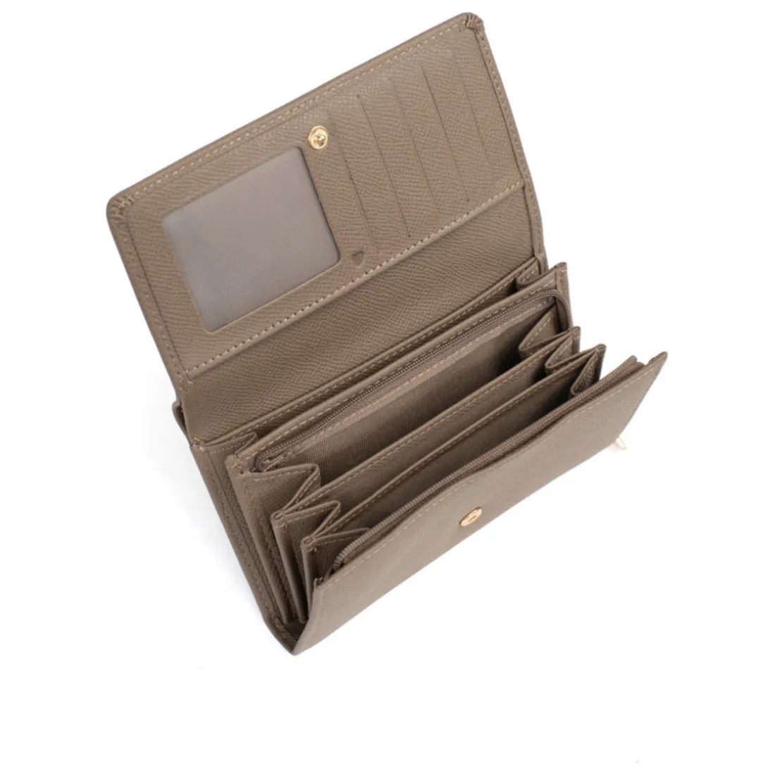 Portefeuille long Stop RFID AUDE Taupe Noémie en cuir Tess