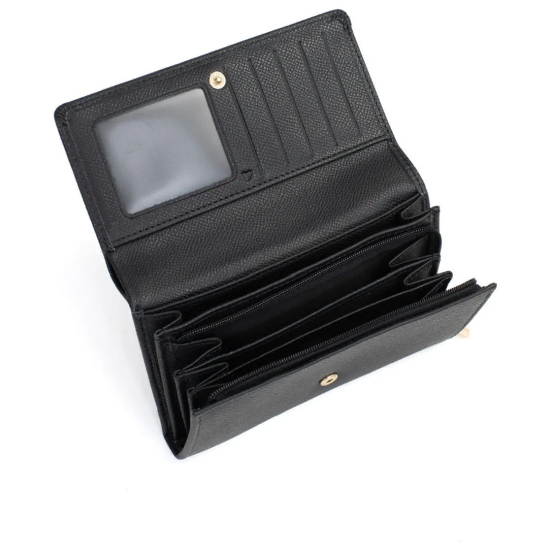 Portefeuille long Stop RFID AUDE Noir Kaye en cuir