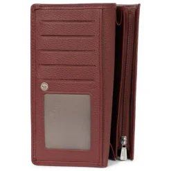 Portefeuille long Stop RFID MIRABELLE Bordeaux en cuir Vale