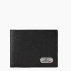 Portefeuille noir avec 3 volets