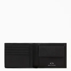 Portefeuille noir avec 3 volets