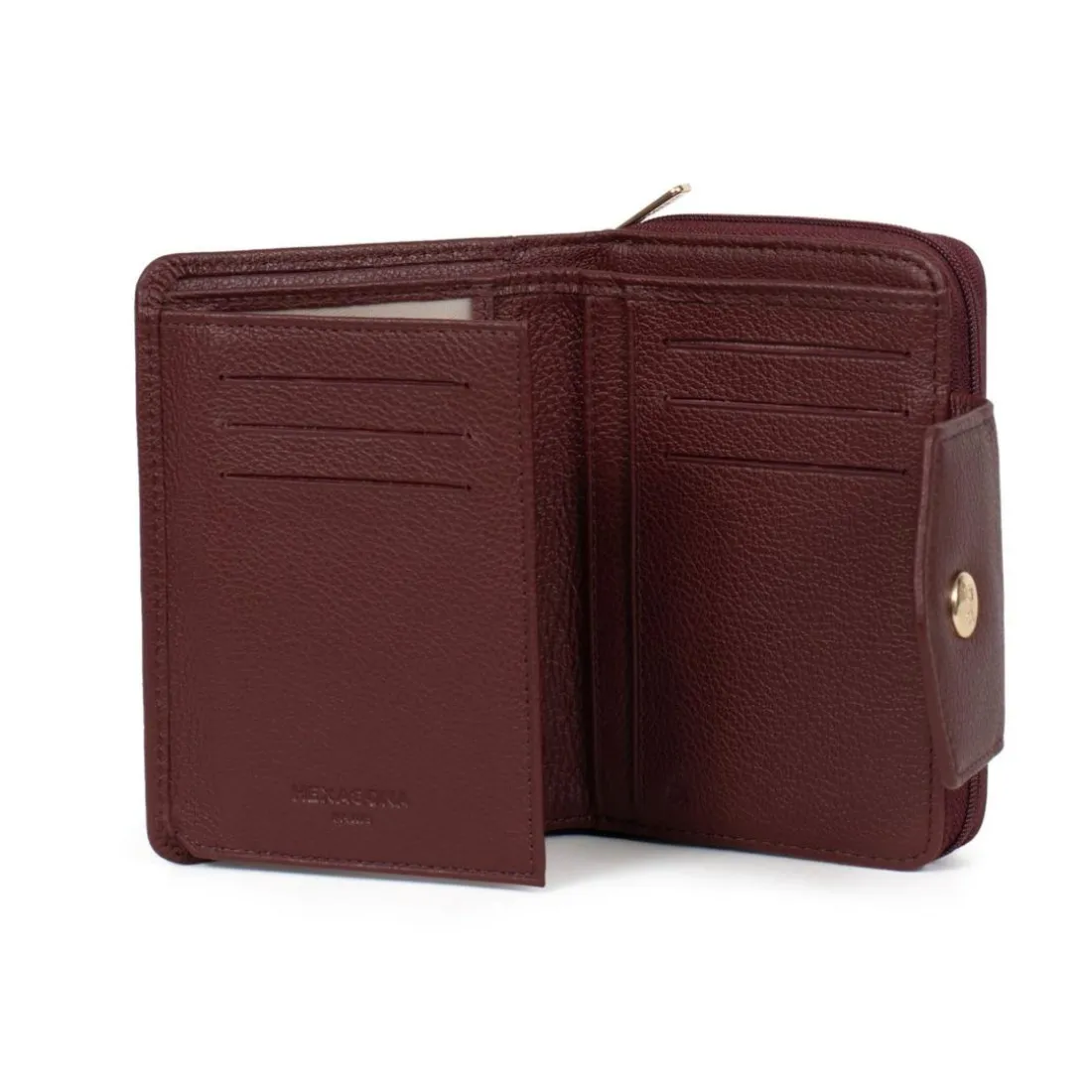 Portefeuille Stop RFID Cuir LUNA Prune Lila