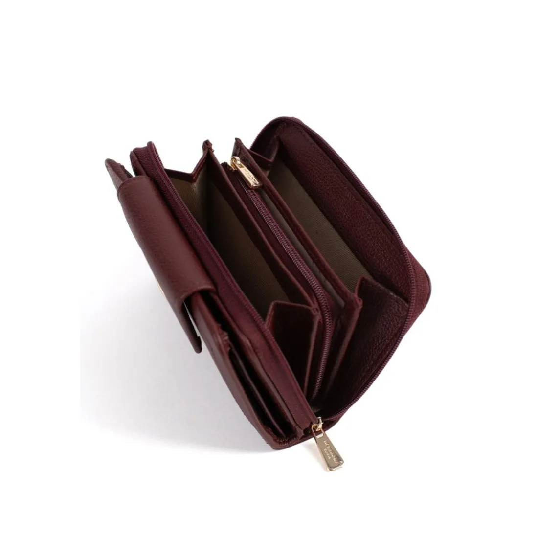 Portefeuille Stop RFID Cuir LUNA Prune Lila