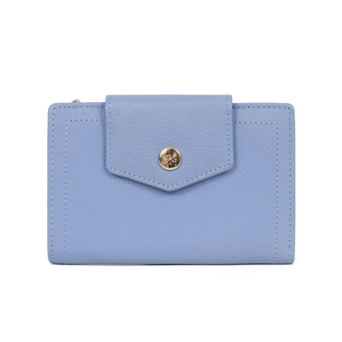Portefeuille Stop RFID Cuir LUNA Bleu lavande Sue