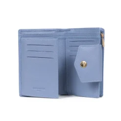 Portefeuille Stop RFID Cuir LUNA Bleu lavande Sue