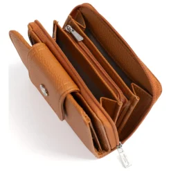 Portefeuille Stop RFID Cuir MAYA Caramel Sia