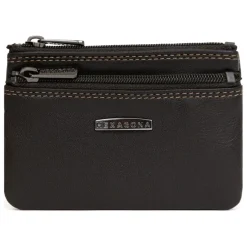 Porte-monnaie Stop RFID Cuir SENSATION Marron foncé