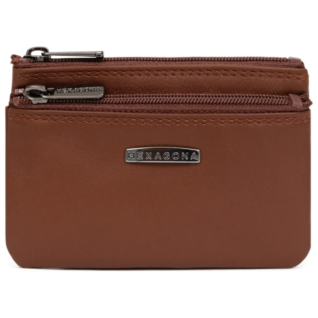 Porte-monnaie Stop RFID Cuir SENSATION Cognac