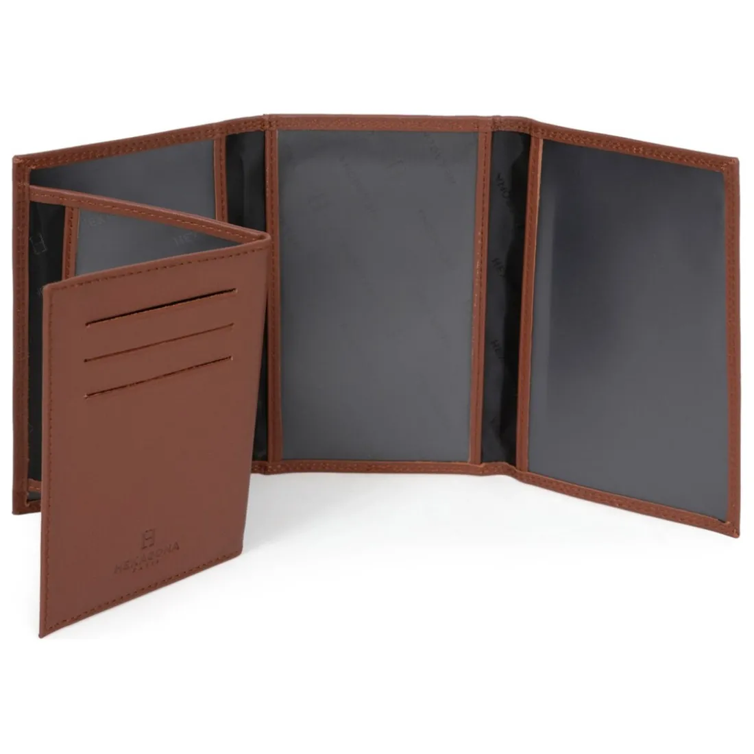 Porte-papiers Stop RFID Cuir SENSATION Cognac
