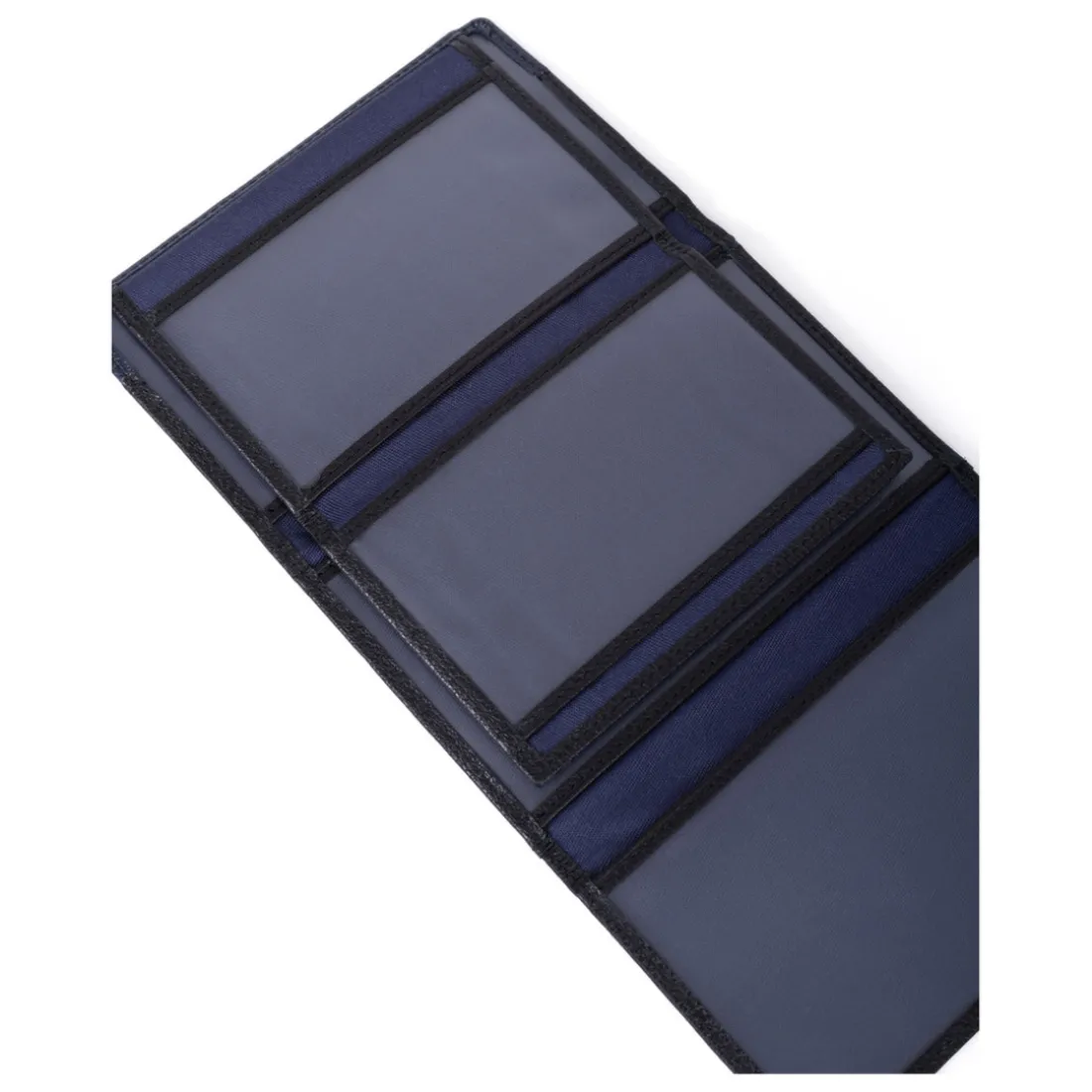 Porte-papiers Stop RFID Cuir DUO Noir/Marine