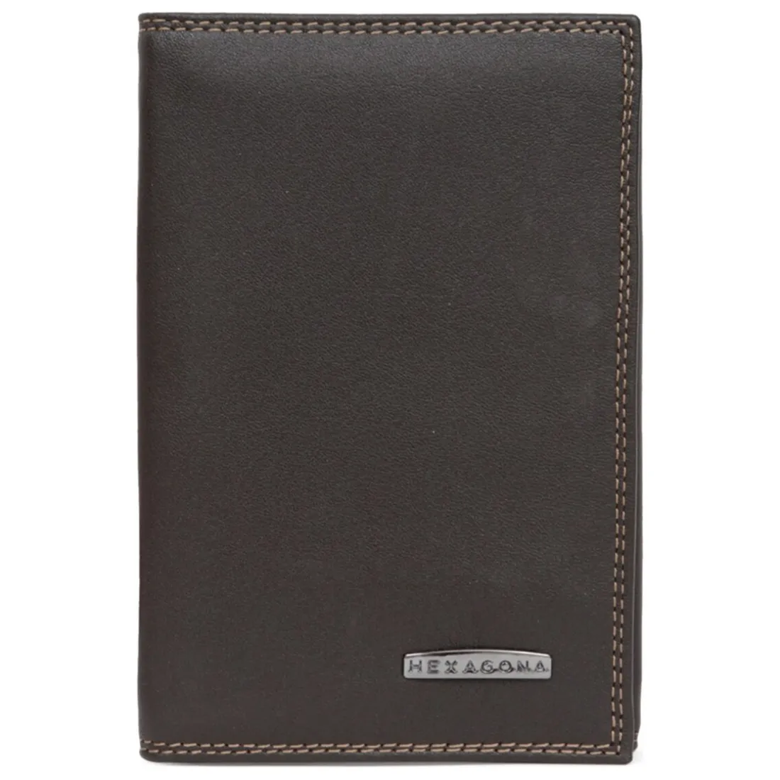 Porte-papiers Stop RFID Cuir SENSATION Marron foncé
